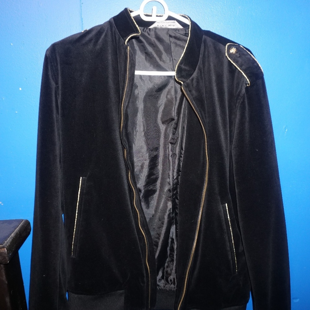Zara faux suede bomber jacket with detail small